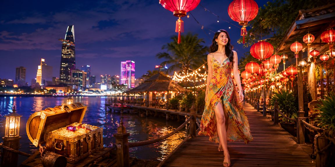 Không khí cá cược và giải trí sôi động tại chợ đêm Hồ Chí Minh